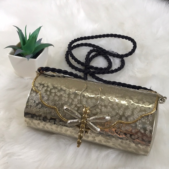 Handmade Handbags - 🎊HP Handmade Dragonfly Crossbody Metal Clutch Bag